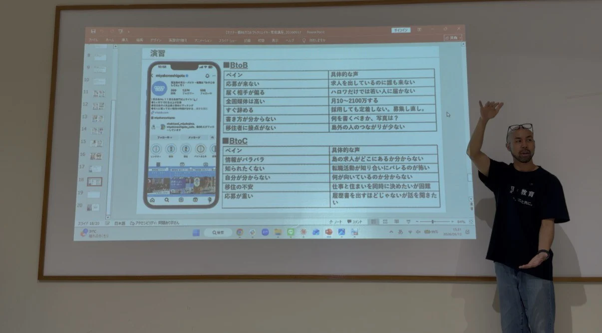 研修で講師を務める千田泰平さん